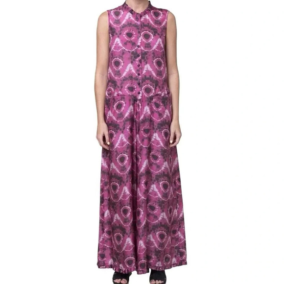 raquel allegra Pink tie dye print playsuit jumpsuit wide leg size 0 ( XS) - Picture 1 of 11